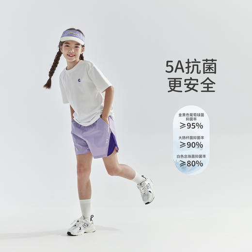 白色预售4.16发 cicochild25年夏季新款中大女童凉感抗菌短袖T恤索罗娜面料亲子款 商品图2
