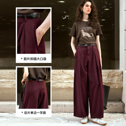 OLrain欧芮儿高腰牛仔裤女冬季2024年新款通勤显瘦百搭宽松长裤 商品图2