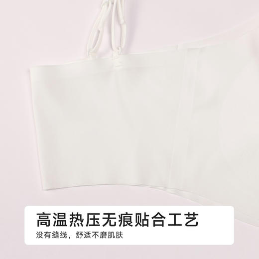 都市丽人小冰沙基础简约特殊面料短抹胸超薄冰丝抹胸LVH1B5 商品图10