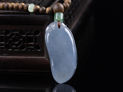 XY0035原创沉香+翡翠冰种紫福瓜套链 商品图4