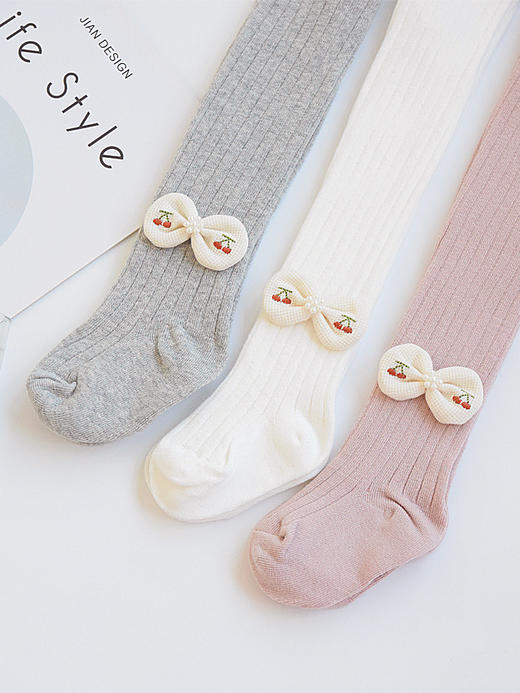 【春秋薄款精棉，儿童连裤袜~】女童打底裤 春秋薄款 精梳棉童裤袜 宝宝打底袜 儿童春季中厚婴儿连裤袜-QQ 商品图1