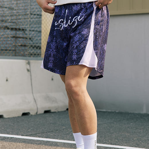 LUSHISI山荧主题短裤蛇纹印花设计双面透气短裤吸湿排汗运动篮球 商品图1