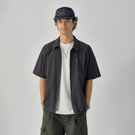 714street轻薄透气户外速干短袖衬衫男2025夏季新款抗皱衬衣外套 商品图2