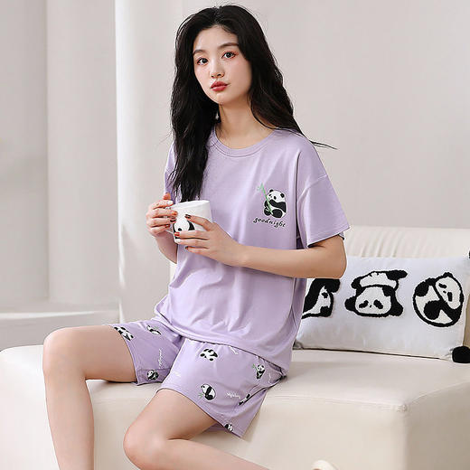 夏季睡衣女纯棉短袖短裤两件套装夏季薄款凉爽卡通印花家居服  JL-YS8139/8140/8141/8142/8146/8147/8148/8149/8152/8153/8154/8156 商品图2
