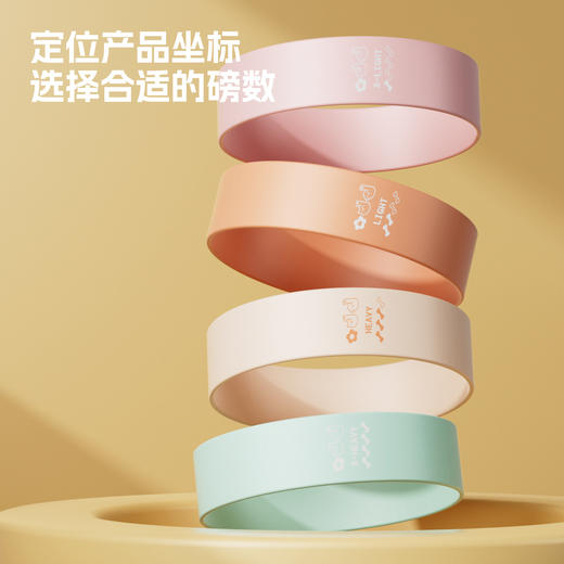 「高颜值！多功能」瑜伽弹力带拉伸健身阻力带深蹲提臀翘臀塑形康复健康训练硅胶弹力圈 商品图1