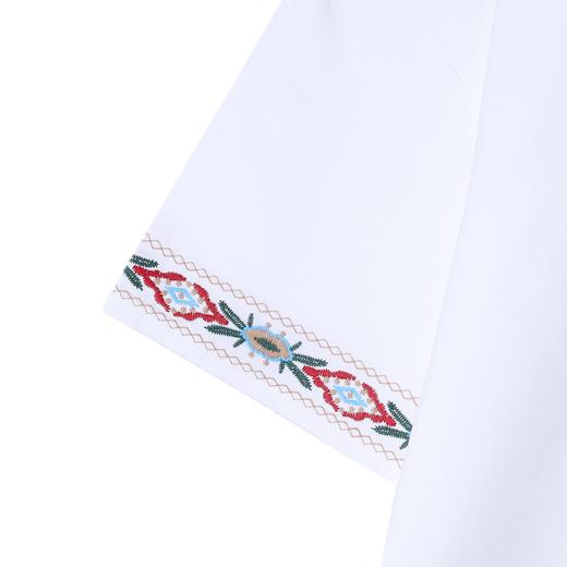 6690早春新款时尚个性重工刺绣袖边爱心印花圆领短袖T恤百搭休闲上衣 商品图3