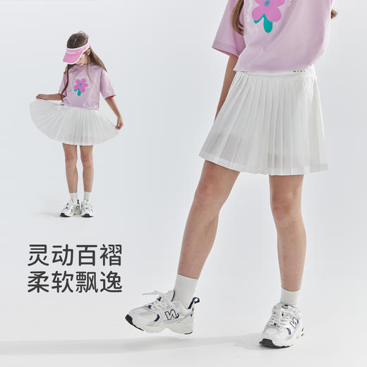 cicochild2025年夏季新款亲子中大女童百褶运动半裙轻盈飘逸裙子 商品图3