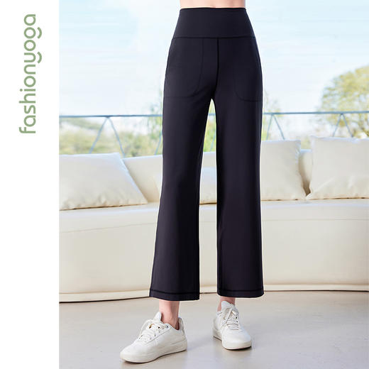 凡圣瑜伽带兜直筒喇叭八分裤 FC15788 商品图7