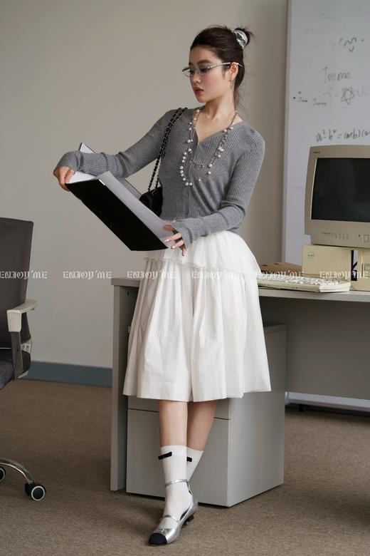 【门店同款】ENJOY春季“盐貌似糖”蕾丝拼接针织衫 161897699 商品图4