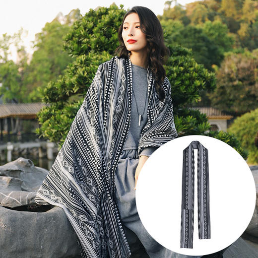 同晚醉民族风长围巾| 杨丽萍老师同款 | 现货加急发 商品图3
