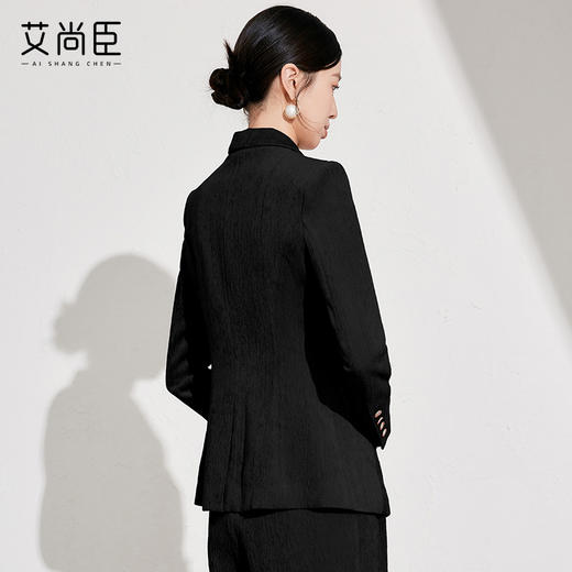 艾尚臣黑色西装外套女2024新款高级感西服上衣办公主持讲师工作服 商品图4