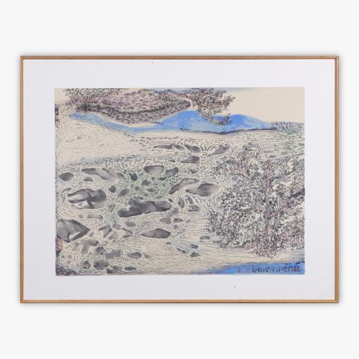 林顺文《山水之六》国画34CM*44.5CM约1.4平尺手绘纸本宣纸作品【原作编号GH0454】 商品图0