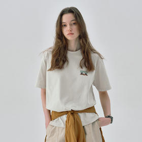 714street凉感抗皱戈壁印花短袖T恤男25夏季新款国潮防晒速干上衣