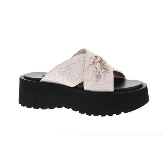 sheme野纤物语系列露趾交叉束带女士休闲时尚拖鞋可定制 商品图4