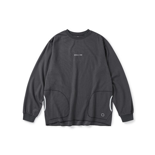 WHEELS and WIND 华夫格吸汗透气插袋长袖圆领T恤 商品图0