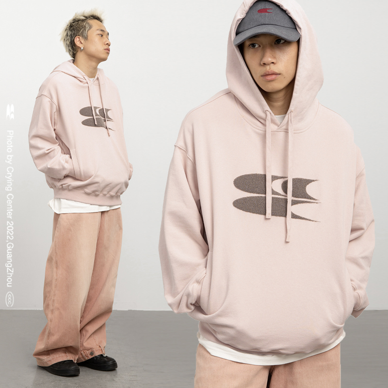 CryingCenter 3C LOGO毛巾绣经典基础款连帽卫衣哭喊中心