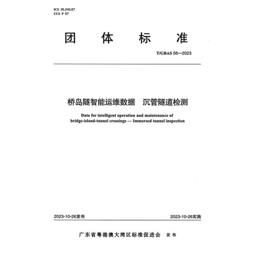 桥岛隧智能运维数据 沉管隧道检测T/GBAS 56—2023 商品图3