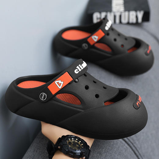 【夏季新款洞洞鞋】男踩屎感厚底拖鞋防滑软底外穿透气沙滩凉鞋男。ry 商品图1