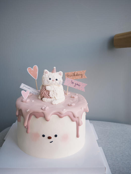 「女士」委屈巴巴的毛线球小猫咪 奶油霜 商品图0