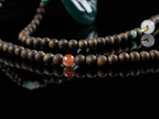 XY0004原创沉香翡翠悟道牌挂件 商品图7