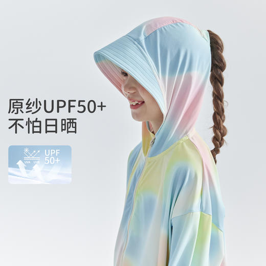 cicochild 25年夏季新款女童晕染针织防晒服中大童亲子凉感防晒衣 商品图2
