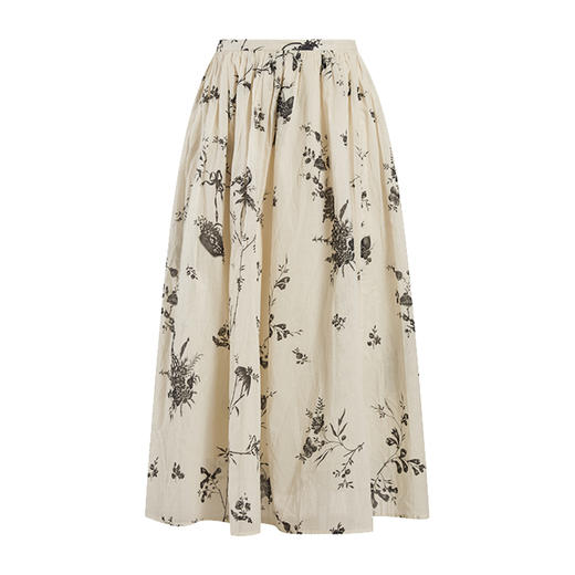 HeyDress植物印花半身裙女夏季高腰宽松A字半裙高级文艺气质裙子 商品图4