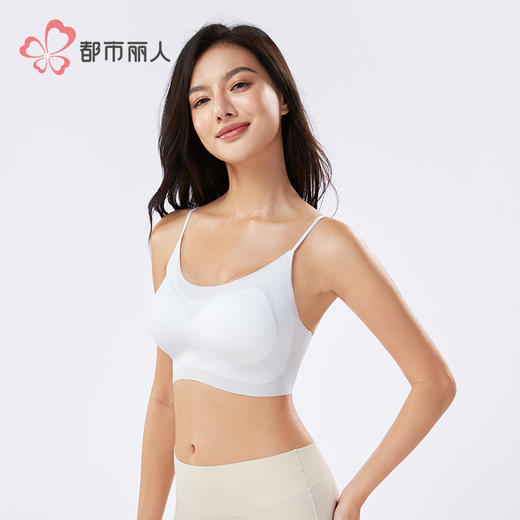 都市丽人小冰沙基础简约特殊面料短抹胸超薄冰丝抹胸LVH1B5 商品图4