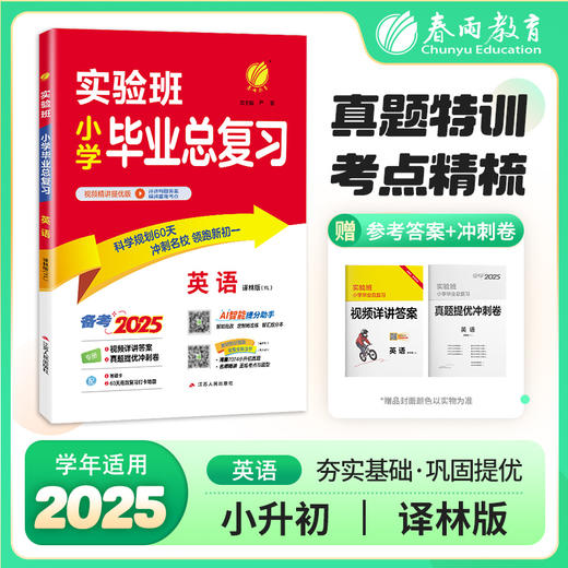 2025【译林版】英语 实验班小学毕业总复习 商品图0