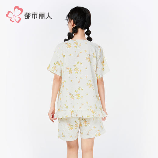 都市丽人会员精选女士软绵绵短袖套装薄软绵绵抽条短袖类LHH2H9 商品图3