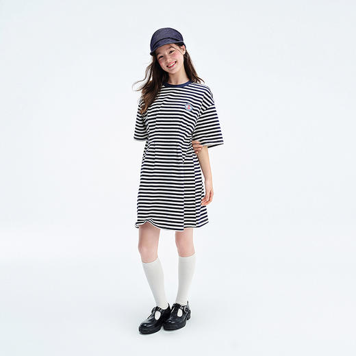 笛莎Deesha青少年女童连衣裙2025夏季女童T恤连衣裙 商品图1