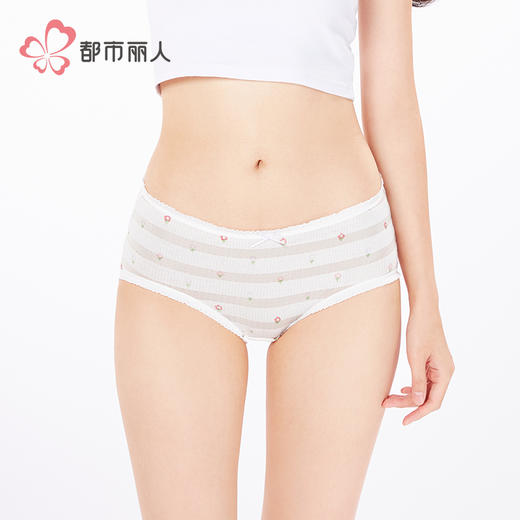 都市丽人薄透丝滑薄透丝滑系列人棉提花平角裤LKH5I4 商品图1