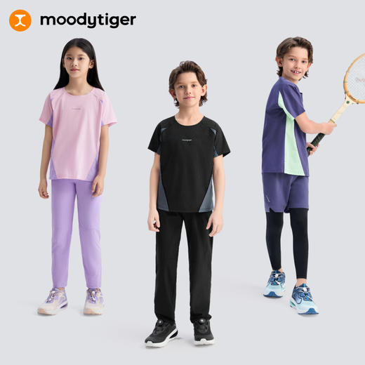 【专属】moodytiger儿童25夏新运动T恤拼接短袖|Air Supply52510107 商品图4