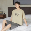 纯棉男士家居服夏季短袖短裤爽棉睡衣宽松休闲可外穿薄款套装新款    JL-5500 商品缩略图1