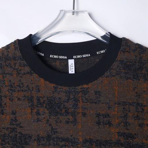 T2633夏季高级感新款美式立体绒毛撞色圆领短袖T恤百搭宽松复古上衣 商品图2