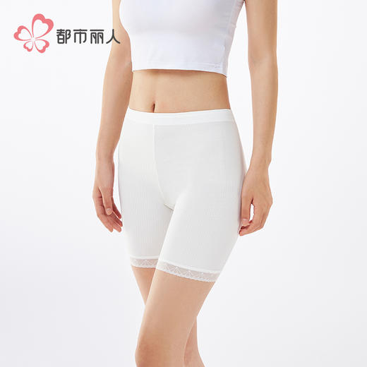都市丽人舒适打底三分裤薄提花安全裤LLH1A7 商品图2