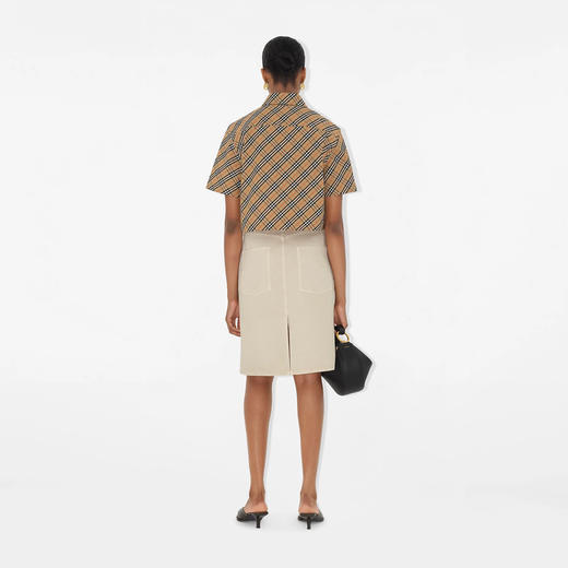 BURBERRY 巴宝莉 女士格纹棉质短款短袖衬衫 格子 8106190 B9368 商品图3