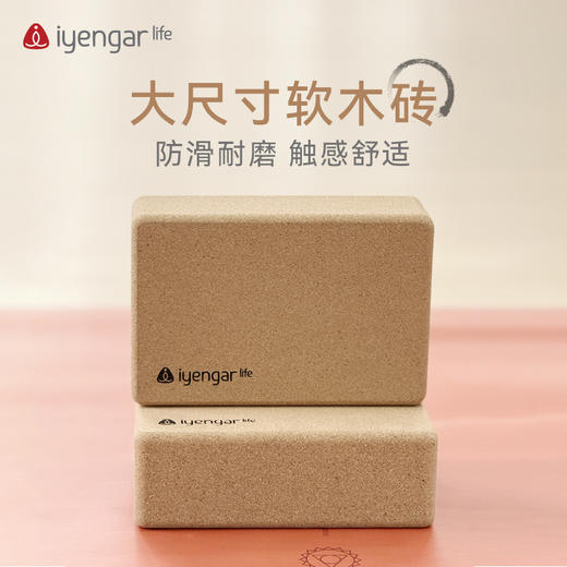 艾扬格 life A5016大尺寸软木砖 天然橡胶环保安全 防滑耐磨 商品图0