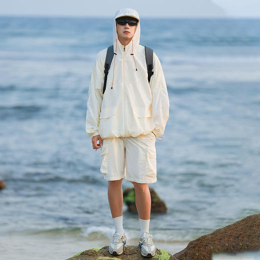 【超值防晒套装】senlinjeepsd情侣山系户外轻量化仿生蝉翼防晒套装 外套A87-DQC621/短裤A87-DQC2201 商品图14