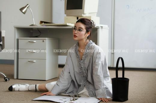 【门店同款】ENJOY春季盐貌似糖两面穿荷叶边衬衫 161848387 商品图10