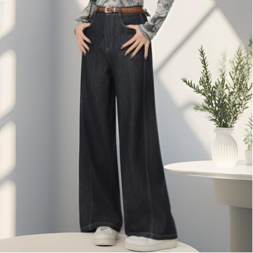 S2M2现货 臣禾	【天丝棉牛仔裤】腔调阔腿裤	JZ251060173  商品图11