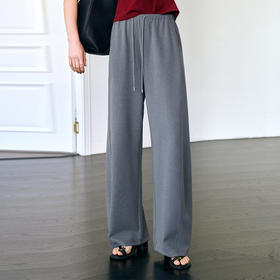 OLrain欧芮儿灰色休闲裤女夏季2025年新款宽松设计感慵懒香蕉裤