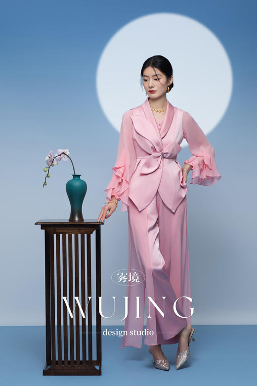 3205088 樱樱桃夭 进口醋酸缎马甲 雾境 商品图5