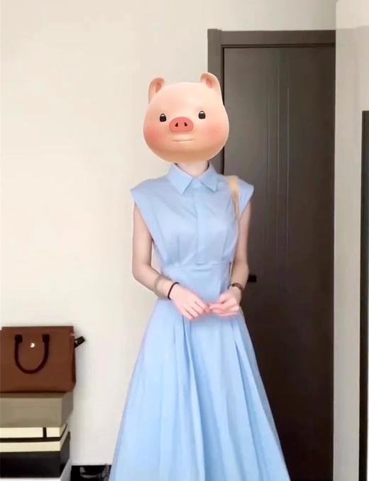 裁缝学苑AQ431法式翻领无袖衬衫连衣裙纸样女装新款收腰长裙子样板 商品图3