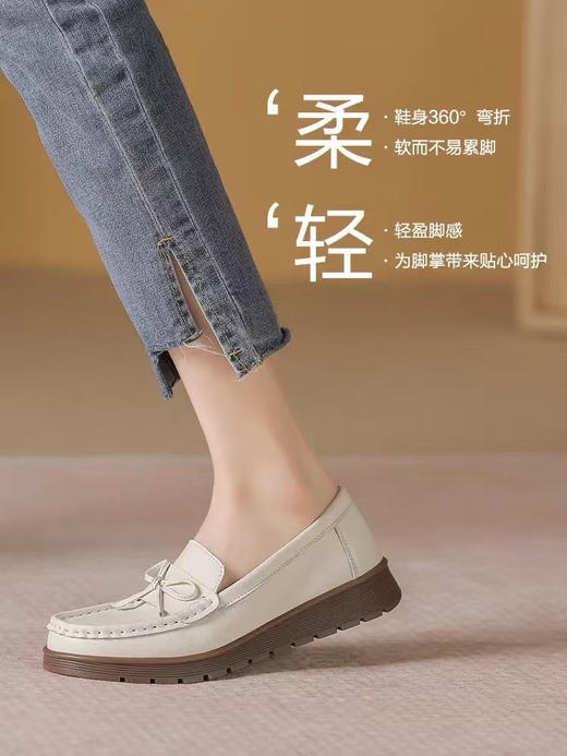 女神节福利秒杀‼️ 还是咱们好评百丽代工厂的货！！ 外贸订单多余出！ 全真皮！！ 品质非常软！ 橡胶大底！非常软！这个价格 真的没得挑！！ 
👉颜色： 米色/黑色 商品图3