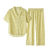 夏季睡衣女士短袖长裤仿真丝薄款开衫家居服冰雪丝翻领套装外穿   JL-TMZ2566 商品缩略图4