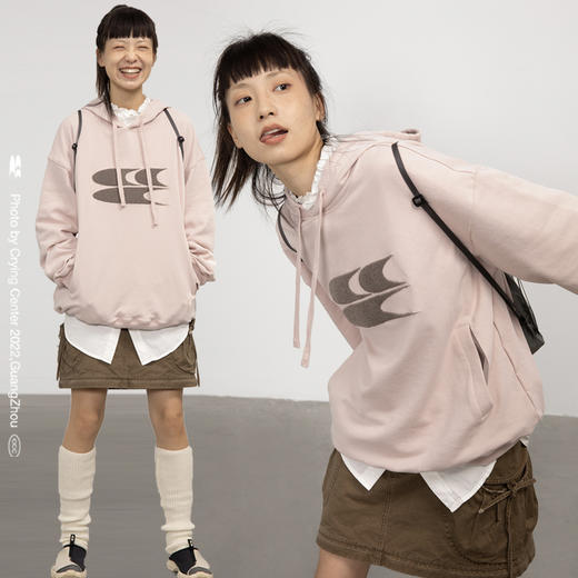 CryingCenter 3C LOGO毛巾绣经典基础款连帽卫衣哭喊中心 商品图1