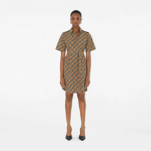 BURBERRY 巴宝莉 女士格纹棉质衬衫式连衣裙 格子 8106067 B9368 商品图1