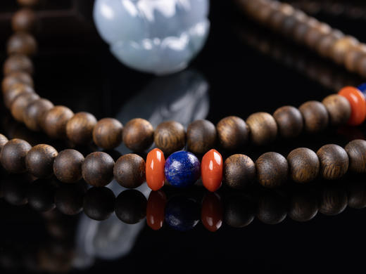 XY0061原创沉香+翡翠紫罗兰观音挂件 商品图6