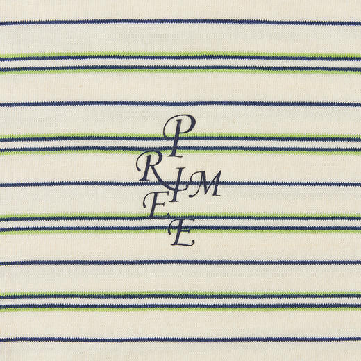 PRIMEE 下摆抽绳廓形条纹短袖圆领T恤 商品图3