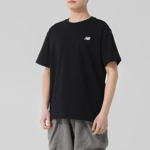 New Balance纽巴伦 男士黑色全棉短袖T恤 商品图1